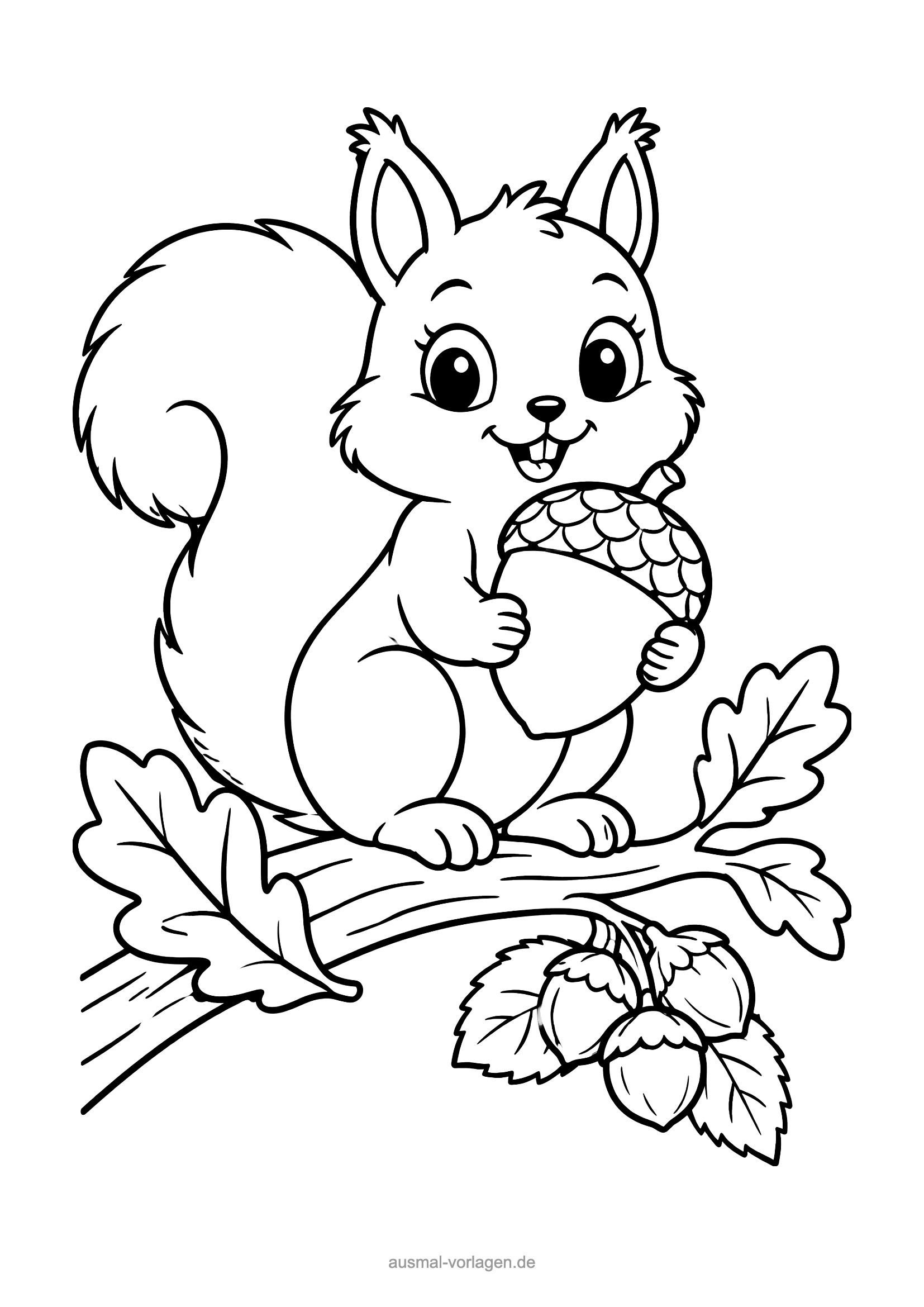 Eichhörnchen Ausmalbild