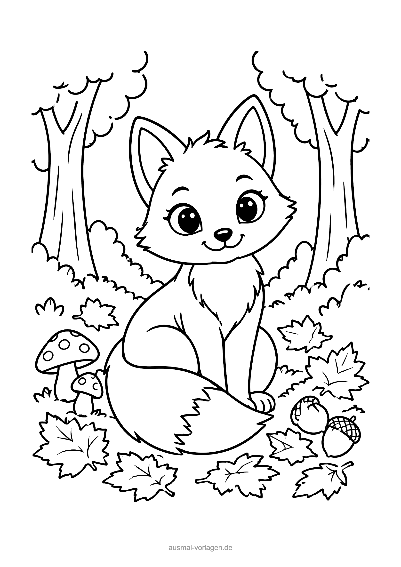 Fuchs Ausmalbild